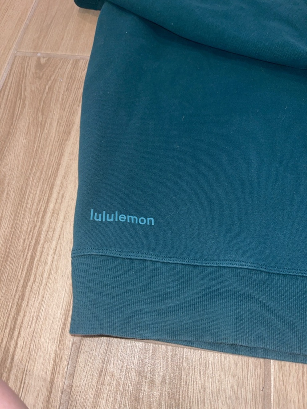 Lululemon Perfectly Oversized Fleece Crewneck Sweatshirt Storm Teal Sz 8 - Picture 9 of 10